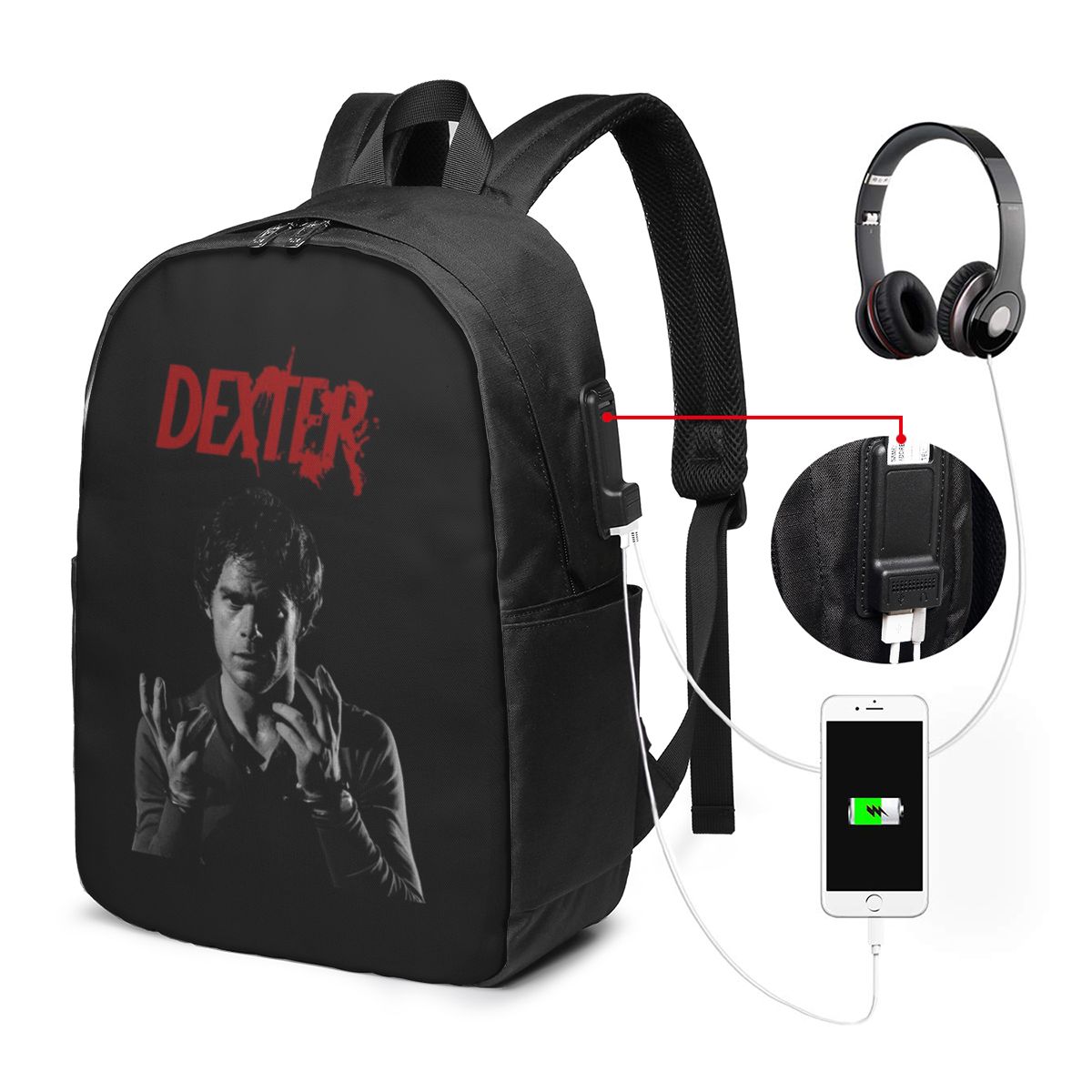 Travel Bags - Movie Dexter Morgan Backpack Travel Notebook